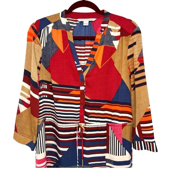 Diane Von Furstenberg Freya Silk Blend Colorful Abstract Shift Dress Women’s 8 - Picture 5 of 15